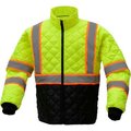 Gss Safety GSS Safety 8007 Quilted Jacket, Class 3, Lime/Black, 4XL 8007-4XL